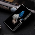 Miniatyrbillede 5 af 5: Wallet Case til Samsung Galaxy A52 4G/5G/A52s 5G, PU Læder Stand 3D Mønster Print Telefon Cover (To Fjer)