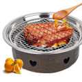 Miniatyrbillede 3 af 5: 30 cm rund grill i rustfrit stål grill net non-stick grill bageform