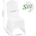 Miniatyrbild 2 av 5: 10-pack vita stolsöverdrag i spandex stretch för soffa