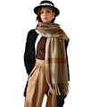 Miniatyrbild 5 av 5: 1 st. Brun Sjal Kvinna Elegant Kashmir Pashmina Sjal För Höst