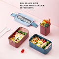 Miniatyrbillede 2 af 5: Bento-boks, 1000 ml madkasse, morgenmadsboks, egnet til børn, annonce