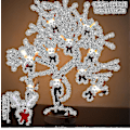 Miniatyrbild 2 av 2: 10-LED ljusslinga jul snögubbe fe-ljus utomhus girlang gardin ljusslinga semester jul fest jul lampa style C