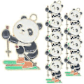 Miniatyrbillede 1 af 2: 10 stk. Sødt Panda Vedhæng Rygsæk Vedhæng DIY Panda Nøglering Taske Vedhæng (0,2X2X2,7CM)
