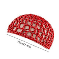 Miniatyrbilde 2 av 5: Mesh Crochethårnett Rayon Strikket Snood Hette Tykk Kort Kvinne Hårnett Snoods (Fluorescerende grønn)