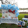 Miniatyrbilde 5 av 5: 50 stk Sky Latexballonger Dekorative Ballonger Blå og Transparent Skytrykk Ballonger for Baby Shower Gutter Jenter Bursdagsfest Tilbehør