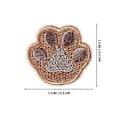 Miniatyrbild 3 av 3: 7 st Paw-mönster Stryk-på-lappar Paw Självhäftande Broderade Applikationer för DIY Kläder Jackor Hattar Väskor