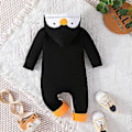 Miniatyrbild 4 av 5: 0-18 Månader Nyfödd Baby Barn Pojkar Flickor Pingvin Rompers Jumpsuit Djur Bodysuit Onesie Kostym Kläder (3-6 Månader)
