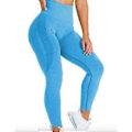 Miniatyrbilde 2 av 3: Sømløse Leggings for Kvinner Høy Midje Smil Kontur Trening Yoga Bukser Butt Lift Magekontroll Tights  style151