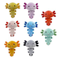Pikkukuva 1 / 2: Piirretty Plussinen Axolotl Pehmolelu Kawaii Eläin Axolotl Plushies Hahmo Nuken (Violetti)