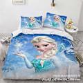 Pikkukuva 1 / 3: Väri 1 Elsa 3D Piirretty Frozen Painettu Vuodevaatteet Peitto Peittotyynynpäällinen Lapsille {jkw} (AU single 140x210cm )