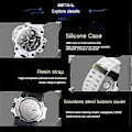 Miniatyrbillede 2 af 5: Mænds Vandafvisende Ur Sport Militær Analog Kvarts Digitalt Armbåndsur (sort)
