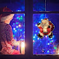 Miniatyrbild 4 av 4: Juldekoration Ljusslinga Fönster Sugkopp Nattlampor Fest Ornament