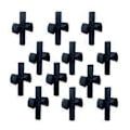 Miniatyrbillede 1 af 5: 12X Trampolin Sort Stang Gap Spacers Indhegning Stabilitet