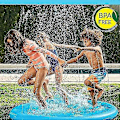 Miniatyrbild 3 av 5: (68\") Splash Pad Sprinkler Barnpool Vattenleksaker, Uppblåsbar Utomhuspool för Barn