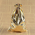 Miniatyrbillede 2 af 4: 100 stk. Guld Sølv Organza Pose Smykker Emballage Pose Bryllup Fest Gunst slikposer Snøre Gaveposer 9x12cm Guld