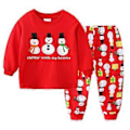 Miniatyrbild 1 av 4: Julpyjamas för barn, pojkar och flickor, pyjamas, pyjamasset, småbarn, långärmad topp, byxor, nattkläder, jultema, loungewear (7-8 år D)