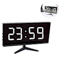Miniatyrbild 2 av 5: 6,7-tums LED-display Spegelklocka, 3 separata alarm, Ljuskänslig sensor för automatisk dimning, Elegant design, Komplett med datum, temperatur och USB