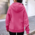 Miniatyrbild 3 av 5: Dragkedja Hoodie för Kvinnor Fleecejackor Tröjor Höstkläder Tröjor Med Fickor Vinter Y2k Kläder XXL Rosa