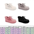 Miniatyrbillede 2 af 5: Nyankomne Dame Vintermode Flade Støvler Tykke Varme Platform Snestøvler Slip-on Ankelstøvler til Indendørs/Udendørs Brug (Grå)