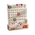 Miniatyrbillede 1 af 5: Kreativitets Trærunde Ringe Kalender DIY Personlig Ferrule Kalender Ornament til Hjem Soveværelse (Hvid)