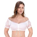 Pikkukuva 1 / 5: Bigsale Dirndl-pusero röyhelöillä, valkoinen - Perinteinen, tyylikäs baijerilainen Oktoberfest-lyhythihainen pusero (XL, maidonvalkoinen)