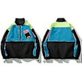 Miniatyrbillede 1 af 3: Mænd Hip Hop Streetwear Jakke Frakke Retro Farveblok Patchwork Harajuku Jakke Vindjakke Oversized Track Jakke Lomme Efterår Høj Kvalitet (L Sort)