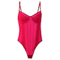 Miniatyrbilde 1 av 5: Kvinners Sexy Bodystocking Lace Mesh Jumpsuit Formende Ryggløs En-delt Bustier (L rose Red)