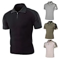 Miniatyrbilde 3 av 5: Fianao Herre Skjorte Slim Fit Pullover Nedfellbar Krage Kamuflasje Herre T-skjorte for Utendørs (2XL Khaki)