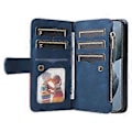Miniatyrbillede 2 af 5: KT Multi-Function Series-5 Til Xiaomi 14T Etui Lynlås Pung Læder Telefon Cover Stativ (Style E)
