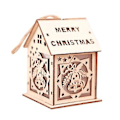 Miniatyrbillede 2 af 3: Julepynt Træudskæring Vedhæng Kreativ Julevægophængning Juletræspynt A
