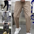 Pikkukuva 3 / 5: Miesten housut, joustava vyötärö, useita taskuja, kirjonta, nilkan pituus, arkikäyttöön, yksivärinen, slim fit, jääsilkki, miesten lyijykynähousut, miesten vaatteet (38 harmaa)