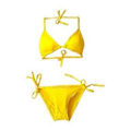 Miniatyrbild 1 av 5: Bikini Baddräkt Set för Kvinnor Bekväm Dam Baddräkt för Vattenaktiviteter i Klubbmiljö (gul)
