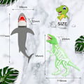 Pikkukuva 2 / 4: 2 kappaletta hain kirjanmerkki lapsille pojille dinosaurus kirjanmerkki jättiläinen viileä lasten 3D kirjanmerkit valaiseva 3D sarjakuvaeläin boo