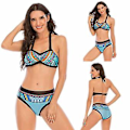 Miniatyrbild 2 av 4: Flickors badkläder bikini plus size damer geometriska mönster tryckt sexig aliexpress badkläder 3xl
