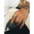 Miniatyrbillede 2 af 5: Herre- og dame rustfrit stål 7 mm bred ring, Hip Hop tommelfingerringe Fashion Cuban Link kæderinge