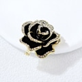 Miniatyrbillede 5 af 5: Moderigtigt Rhinestone Kameliablomst Emjle Broche til Kvinder