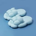 Miniatyrbillede 2 af 5: Sommerlige Søde Æg Sky Sliders til Kvinder EVA Bløde Tykke Indendørs Anti-Slip Tøfler (40 41 Himmelblå)