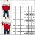 Miniatyrbilde 5 av 5: Julegenser for Familie - Matchende Gensere for Menn, Kvinner og Barn - Stygg Snøfnugg Strikket Pullovergenser Topp Strikkeplagg (4-5 År Barn)