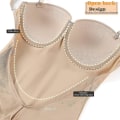 Miniatyrbillede 4 af 5: Rygløs Body Shaper til kvinder Push Up BH Lav Ryg Thong Bodysuit.M.Nude