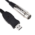 Miniatyrbillede 2 af 5: USB Mikrofonkabel 3 Meter Mikrofonkabel Computer USB til XLR Mikrofon Forbind Computerkabel{jkw} ( )
