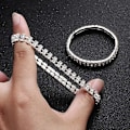 Miniatyrbild 5 av 5: 4 st. Flerfärgade Rhinestone Stackbara Stretch Armband för Kvinnor