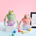 Pikkukuva 3 / 5: Sööt Kawaii Karhu Vedenpullo Suuri Urheilu Koulun Juomapullo Oljella (Vaaleanpunainen (800ml))