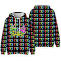 Miniatyrbilde 1 av 2: 5-10 år Gutter Jenter Barn My Singing Monsters Genser 3D Trykk Hettestropp Casual Pullover Jumper Topper (6-7 År B)