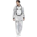 Pikkukuva 2 / 5: Unisex Astronauttipuku Naisille ja Miehille Hopeinen Avaruuspuku Halloween Avaruusmatkailijan Puku (XL miehille)