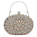 Miniatyrbillede 1 af 5: Rhinestone Dame Aften Clutch Perle Taske Bryllup Galla Håndtasker Multi-farve Mulighed (guld)