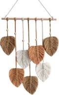 1 st Macrame väggbonad med vävd bohemisk löv