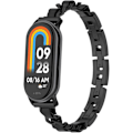 Pikkukuva 1 / 6: Yhteensopiva Xiaomi Mi Smart Band 8 -rannekkeen kanssa, Metalliset säädettävät kudotut rannekkeet, älykello-ranneke, tarvike naisille ja miehille, vaihtohihnoja
