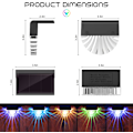 Miniatyrbild 4 av 5: Solcells drivna LED utomhusvägglampa, 4-pack gångvägslampor, färg
