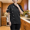 Miniatyrbild 5 av 5: Arbetskläder Uniform Storkök Plus Size M Storlek Vit (2XL Storlek Grå)