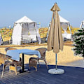 Miniatyrbillede 4 af 5: 3m Rund Haveparasol Udendørs Terrasse Solskygge Baldakin 3m 6/8x Arm Hk{jkw} (Agate Grøn 300cm x 8k)